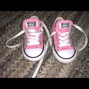 Pink Converse size 5 baby shoes